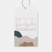 Moderner Abstrakter Boho Business Clohang Tag Geschenkanhänger (Rückseite)