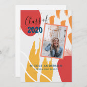 Moderner Abstrakter Brush Stroke Abschluss Einladung (Vorne/Hinten)