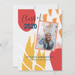 Moderner Abstrakter Brush Stroke Abschluss Einladung