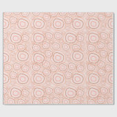 Moderner Abstrakter Circle Stilvoll Rot & Rosa Geschenkpapier (Flach)