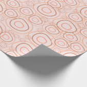 Moderner Abstrakter Circle Stilvoll Rot & Rosa Geschenkpapier (Ecke)