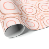Moderner Abstrakter Circle Stilvoll Rot & Rosa Geschenkpapier (Rolleneckpunkt)