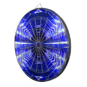 Moderner, Abstrakter, Cool-leuchtender Vortex, bla Dartscheibe (Vorderseite rechts)