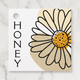 Moderner Abstrakter Daisy Honey Apiary Hang Tag Geschenkanhänger