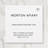 Moderner Abstrakter Daisy Honey Apiary Hang Tag Geschenkanhänger (Rückseite)