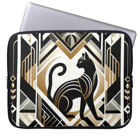 Moderner, Abstrakter Dekorationsschlauch aus schwa Laptopschutzhülle (Vorderseite)