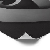 Moderner abstrakter Design Schwarzer Kubismus Surr Poster (Ecke)