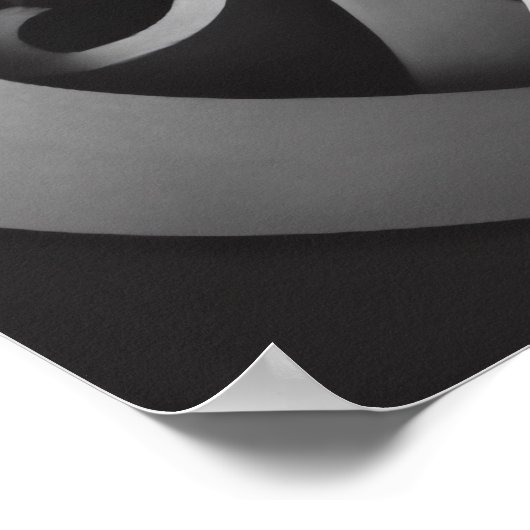 Moderner abstrakter Design Schwarzer Kubismus Surr Poster (Ecke)