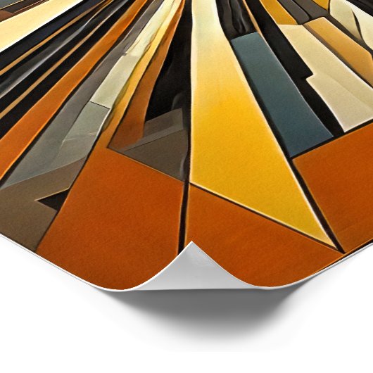 Moderner abstrakter Designfuturismus 1:1 Poster (Ecke)