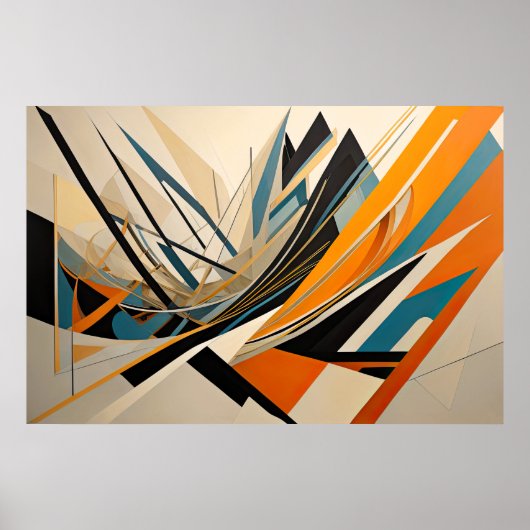 Moderner abstrakter Designfuturismus 3:2 Poster (Vorne)