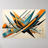 Moderner abstrakter Designfuturismus 3:2 Poster (Vorne)