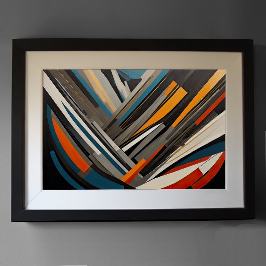 Moderner abstrakter Designfuturismus 3:2 Poster