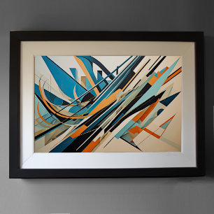 Moderner abstrakter Designfuturismus 3:2 Poster