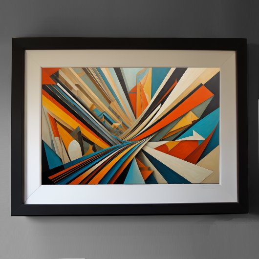 Moderner abstrakter Designfuturismus 3:2 Poster