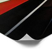 Moderner abstrakter Designfuturismus 3:2 Poster (Ecke)