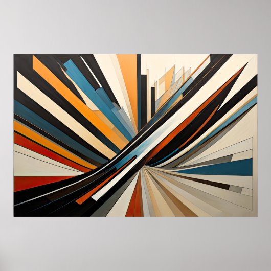 Moderner abstrakter Designfuturismus 3:2 Poster (Vorne)