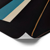 Moderner abstrakter Designfuturismus 3:2 Poster (Ecke)