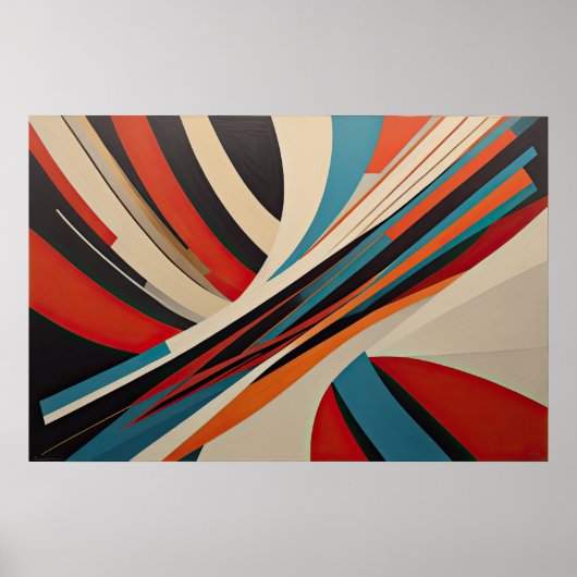 Moderner abstrakter Designfuturismus 3:2 Poster (Vorne)