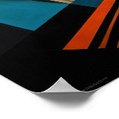Moderner abstrakter Designfuturismus 3:2 Poster (Ecke)