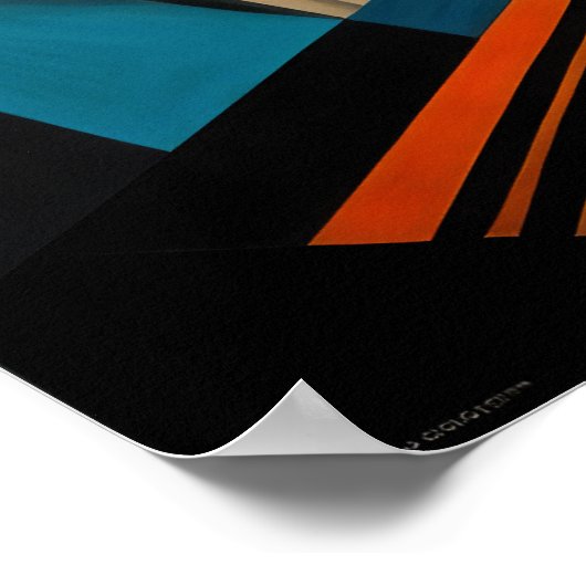 Moderner abstrakter Designfuturismus 3:2 Poster (Ecke)