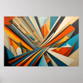 Moderner abstrakter Designfuturismus 3:2 Poster (Vorne)