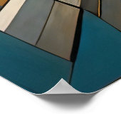 Moderner abstrakter Designfuturismus 3:2 Poster (Ecke)