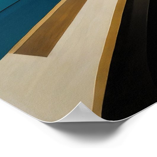 Moderner abstrakter Designfuturismus 3:2 Poster (Ecke)