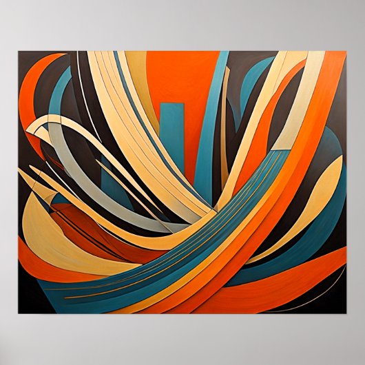 Moderner abstrakter Designfuturismus 4:5 Poster (Vorne)