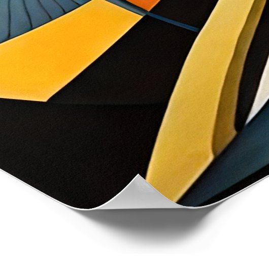 Moderner abstrakter Designfuturismus 4:5 Poster (Ecke)