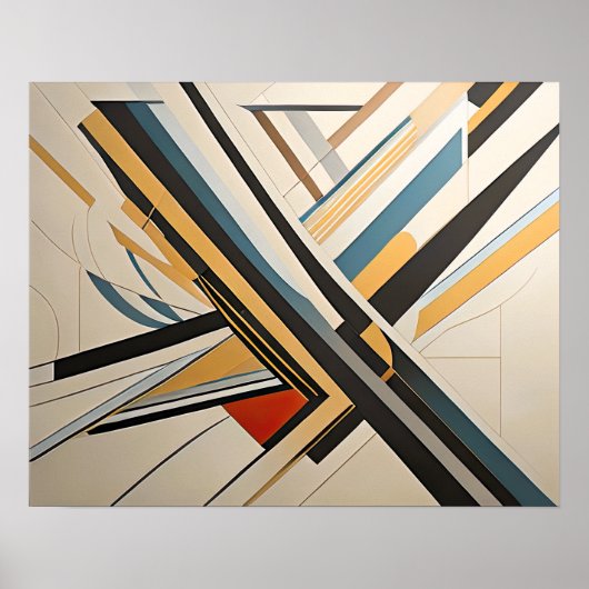 Moderner abstrakter Designfuturismus 4:5 Poster (Vorne)