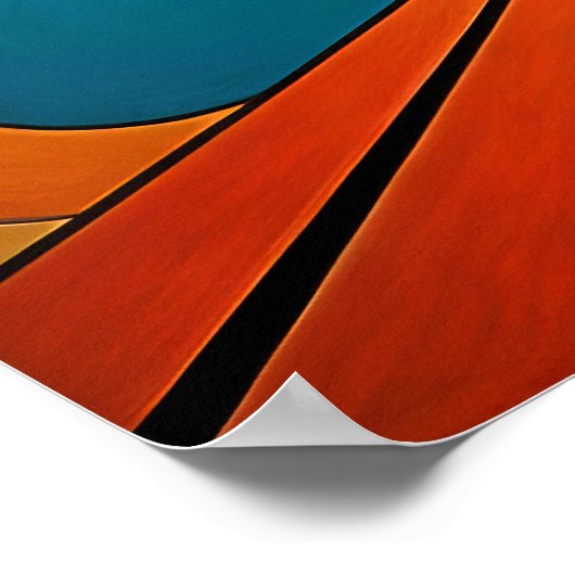 Moderner abstrakter Designfuturismus 4:5 Poster (Ecke)