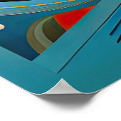 Moderner abstrakter Designfuturismus 4:5 Poster (Ecke)