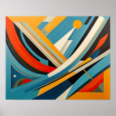 Moderner abstrakter Designfuturismus 4:5 Poster (Vorne)