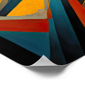Moderner abstrakter Designfuturismus 4:5 Poster (Ecke)
