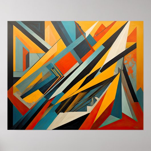 Moderner abstrakter Designfuturismus 4:5 Poster (Vorne)