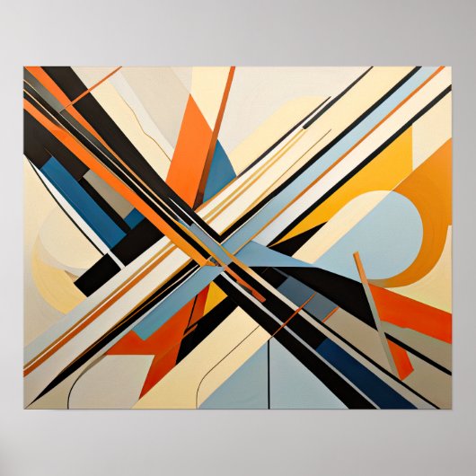 Moderner abstrakter Designfuturismus 4:5 Poster (Vorne)