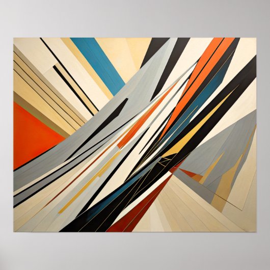 Moderner abstrakter Designfuturismus 4:5 Poster (Vorne)