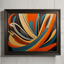 Moderner abstrakter Designfuturismus 4:5 Poster