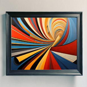 Moderner abstrakter Designfuturismus 4:5 Poster