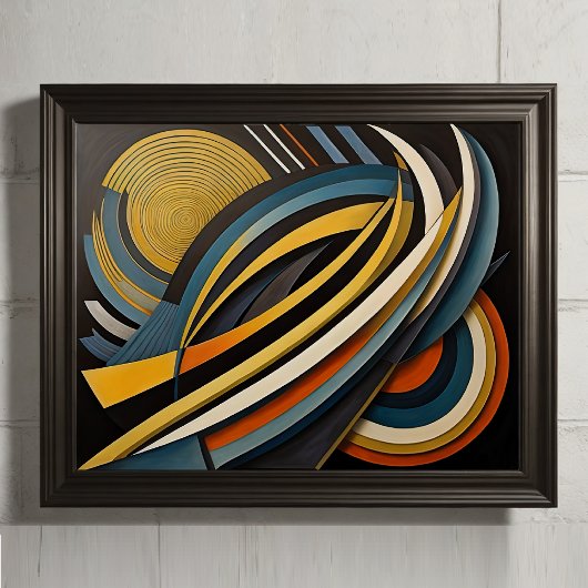 Moderner abstrakter Designfuturismus 4:5 Poster