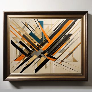 Moderner abstrakter Designfuturismus 4:5 Poster