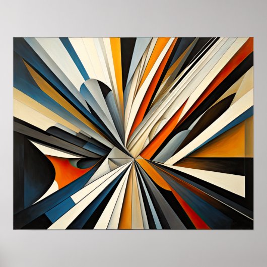 Moderner abstrakter Designfuturismus 4:5 Poster (Vorne)