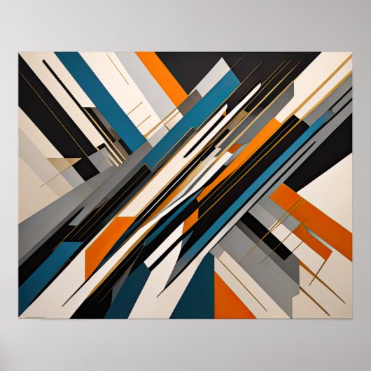 Moderner abstrakter Designfuturismus 4:5 Poster (Vorne)