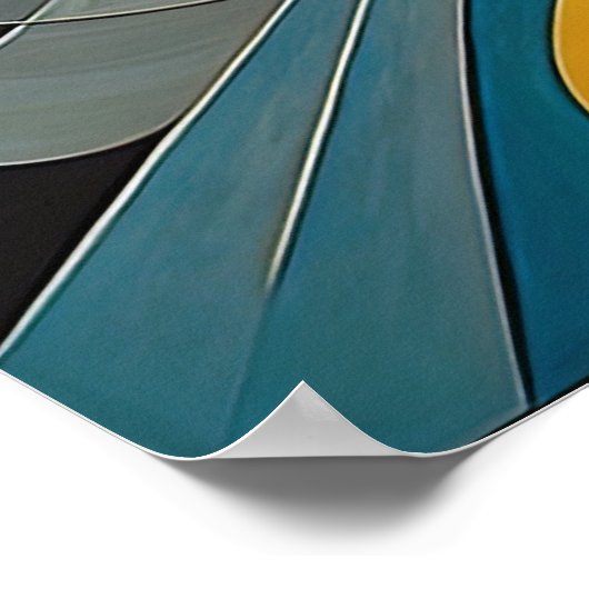 Moderner abstrakter Designfuturismus 4:5 Poster (Ecke)