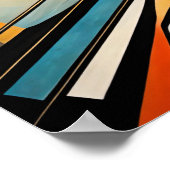 Moderner abstrakter Designfuturismus 4:5 Poster (Ecke)