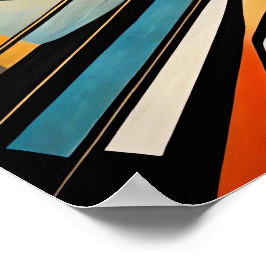 Moderner abstrakter Designfuturismus 4:5 Poster (Ecke)