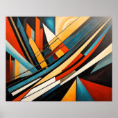 Moderner abstrakter Designfuturismus 4:5 Poster (Vorne)