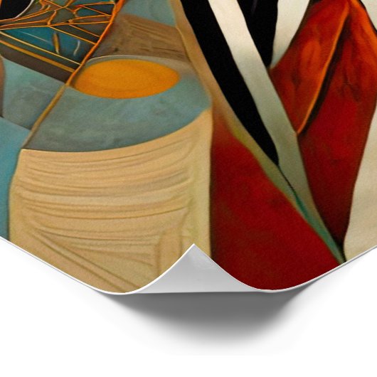 Moderner abstrakter Designfuturismus 4:5 Poster (Ecke)