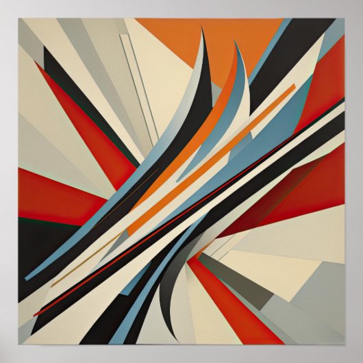 Moderner abstrakter Designfuturismus II Poster (Vorne)