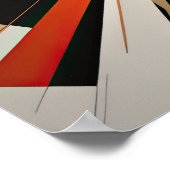 Moderner abstrakter Designfuturismus III Poster (Ecke)